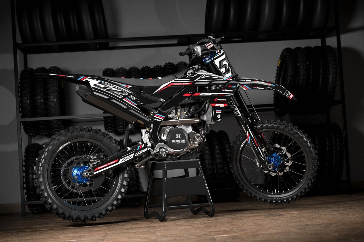 Custom Graphics Kit for Yamaha WRF 450 (2016-2018) Cyprus Stickers