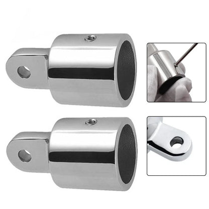 Robust Stainless Steel Eye End Cap for Boat Canopy with Hex Key Setup