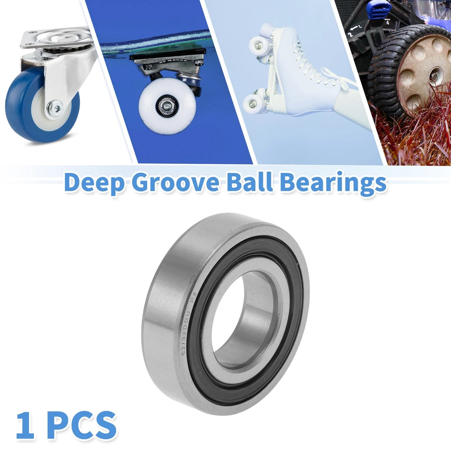 62/32DDU / 32x65x17mm / Deep Groove Ball Bearings P4 for Scooter Wheel