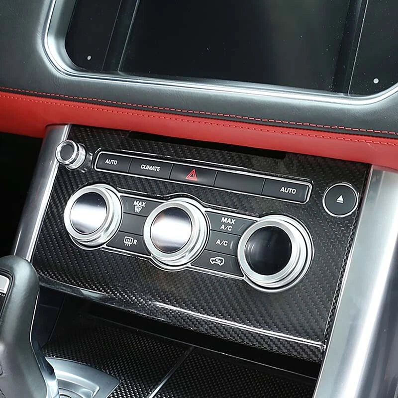 Carbon Fiber AC Volume Air Buttons Cover Trim For Range Rover Sport 2014-2018