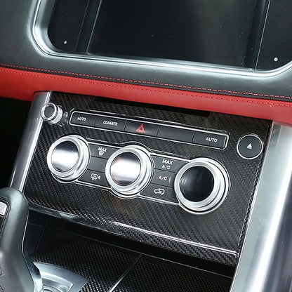Carbon Fiber AC Volume Air Buttons Cover Trim For Range Rover Sport 2014-2018