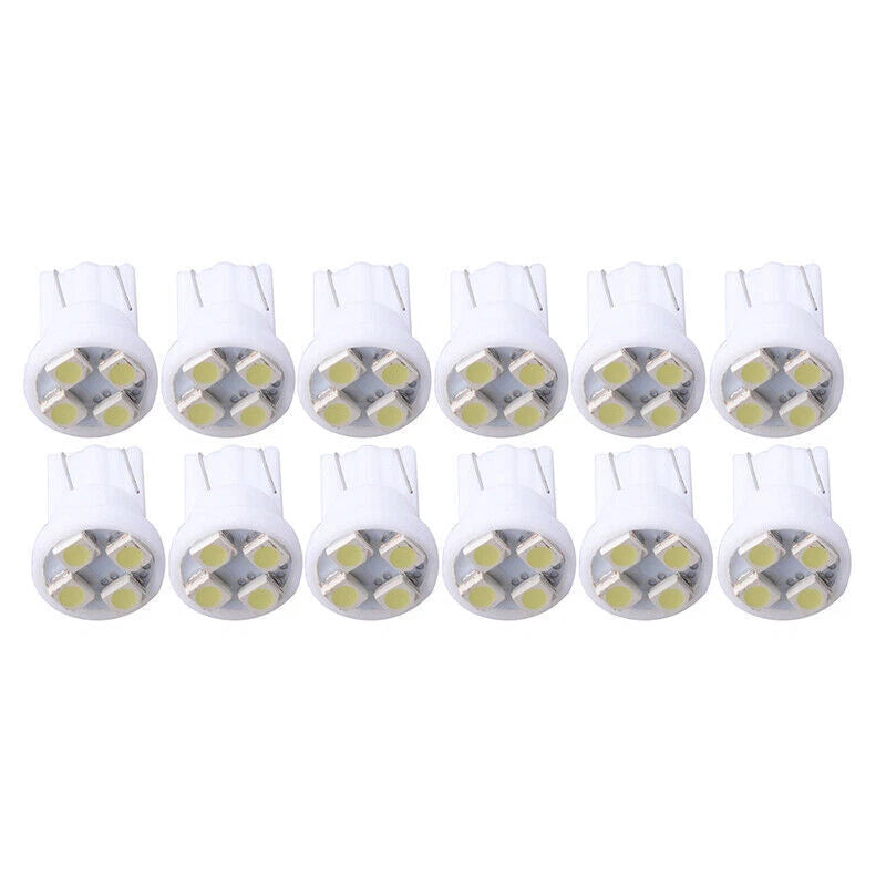 12 x 6V T10 1210 4SMD W5W 501 194 168 LED Light Bulbs for Pinball Machine