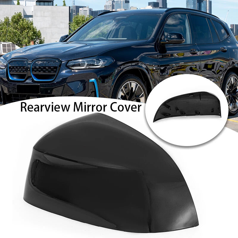 Driver Side Black Mirror Cover Cap for BMW X3 X4 X5 X6 X7 G01 G02 (2019-2023)