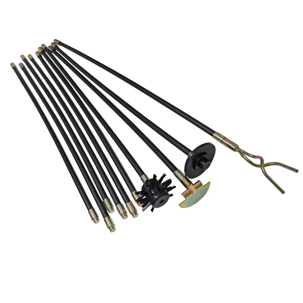 10 x 3ft Polypropylene Drain Rods Set with Brass Ferrules (14 pcs)