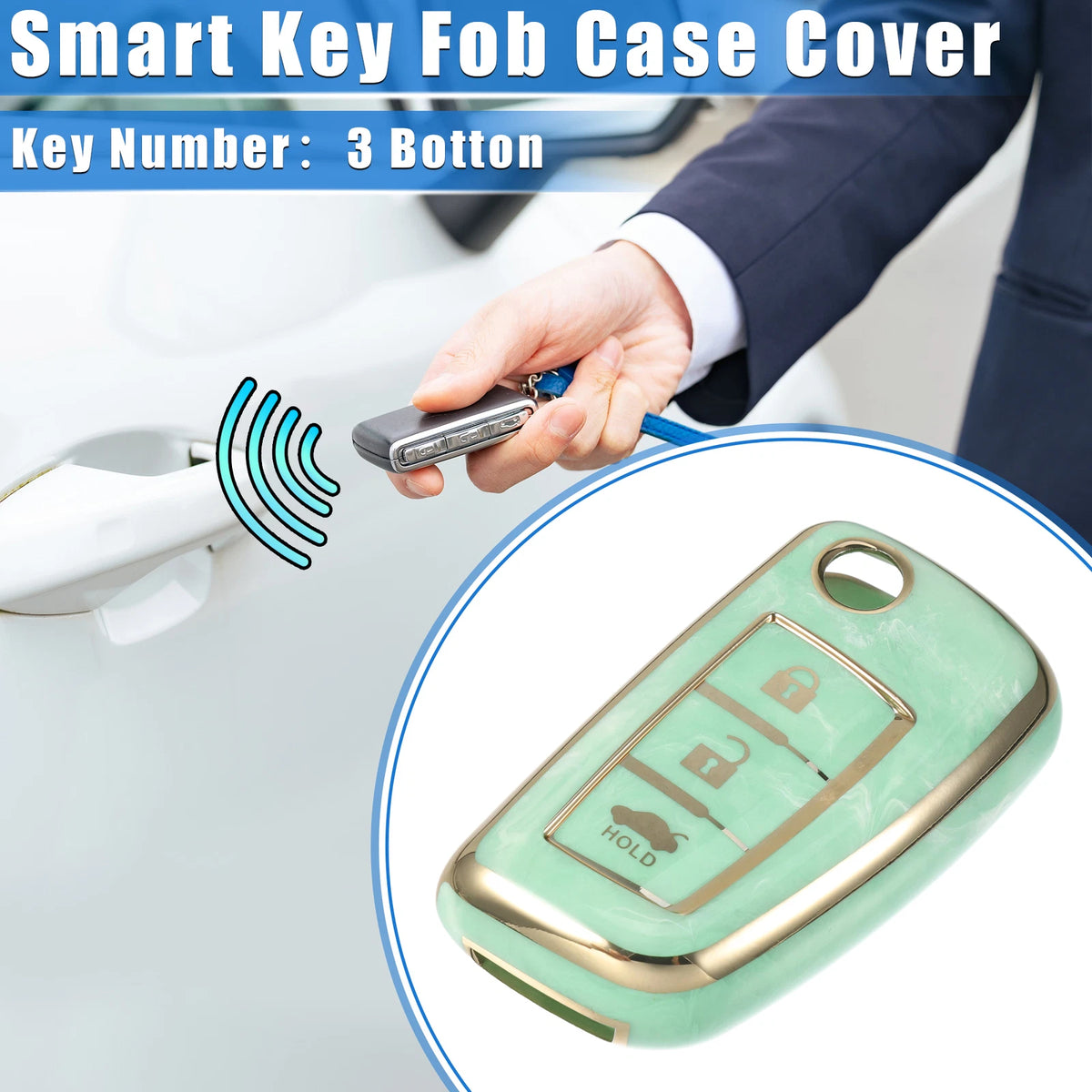 3 x Button Smart Key Fob Case Cover for Nissan Rogue Frontier (2008-2023)