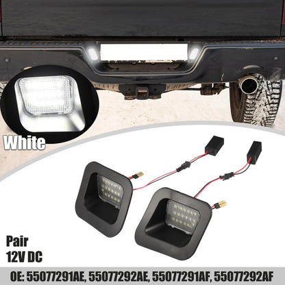Pair LED License Plate Lamp Assembly for Dodge Ram 1500 2500 3500