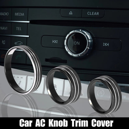 3 x Car Headlight Volume Tune Knob Covers for Ford Mustang (2015-2020) Black