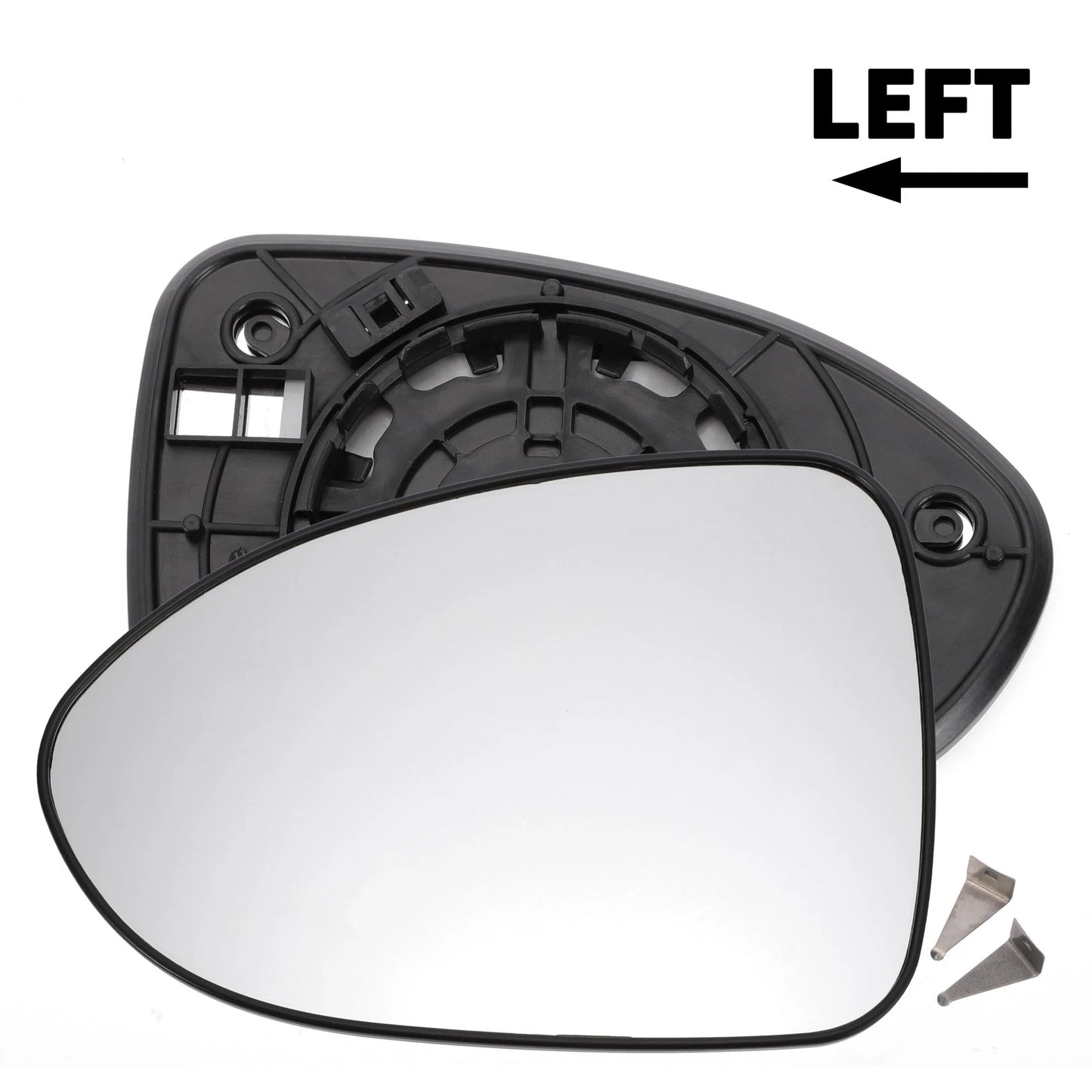 Left Side White Mirror Glass w/ Back for KIA Rio (2012-2016)