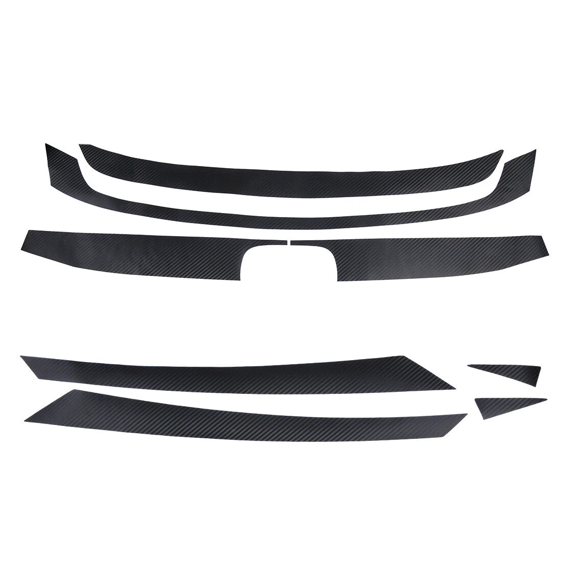 Carbon Fiber Bumper Sticker Grille Decal for Honda Civic (2016)