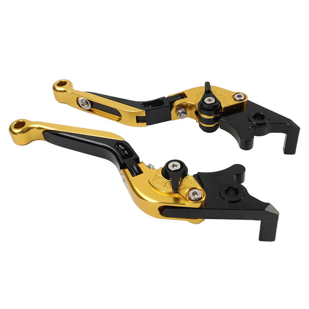 Gold Extendable Brake Clutch Levers for Kawasaki ZX1400 ZX14R ZZR1400 (06-17)