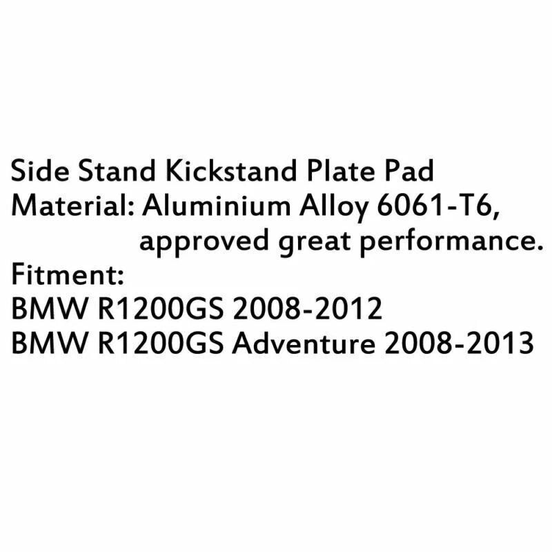 Flat Side Support Extension for BMW R1200GS (2008-2012) Adventure (2008-2013)