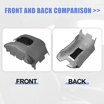 Center Console Armrest Box Cover Black Gray Chevy Silverado (2014-2018)
