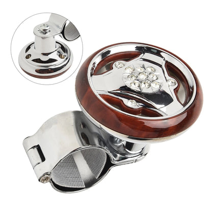 Steering Wheel Booster Anti-Slip Assister Electroplating Power Handle for Car