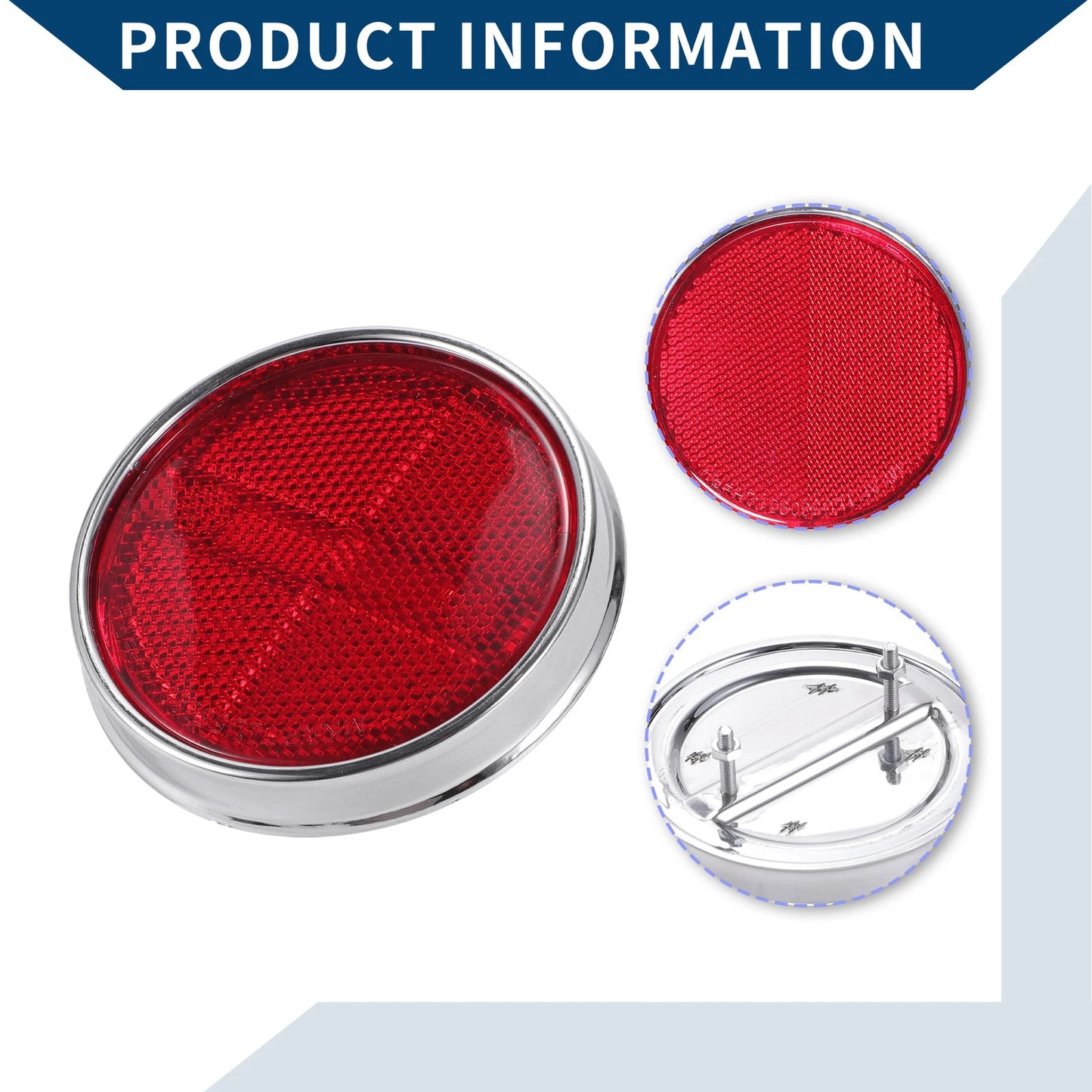 Rear Bumper Reflector for Toyota Land Cruiser FJ25 FJ40 FJ55 (1958-1973) Red