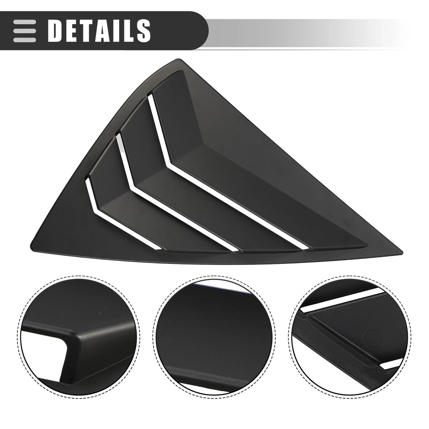 Rear Side Window Louvers Vent Covers for Nissan Sentra (2013-2019)