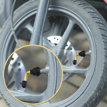 2 x PVR70 Tire Valve Stem 135 Degree Snap-in Rubber Base for Car Motorcycle