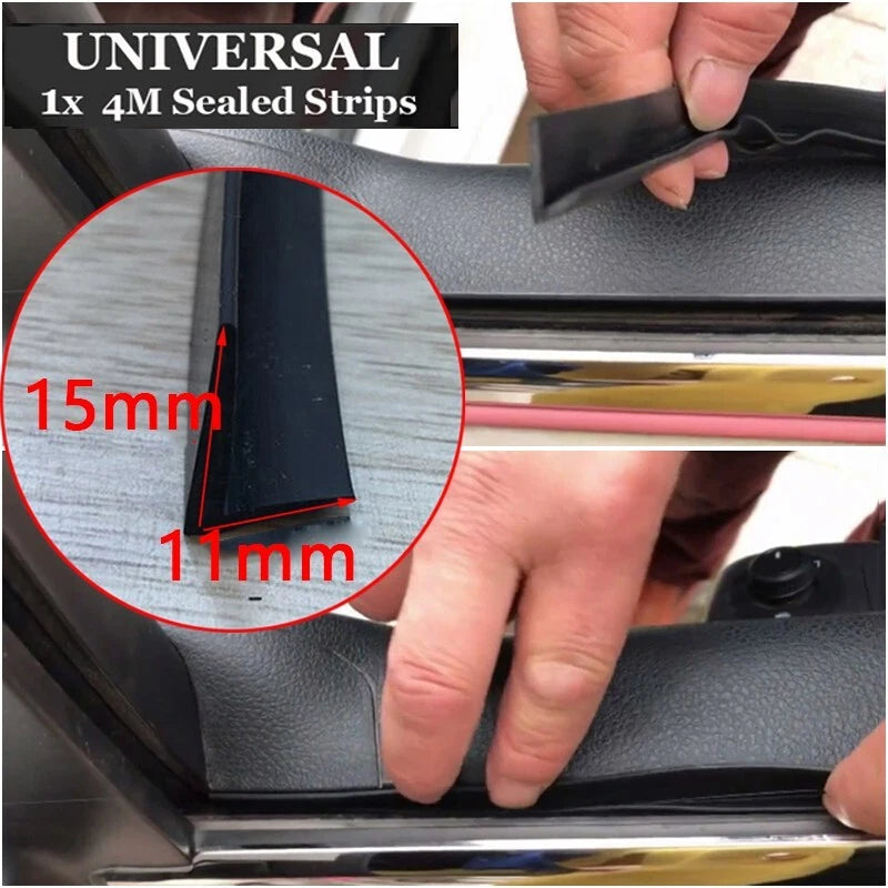 4M Car Side Trim Moulding Rubber Weatherstrip Abnormal Noise Seal Strip for Car