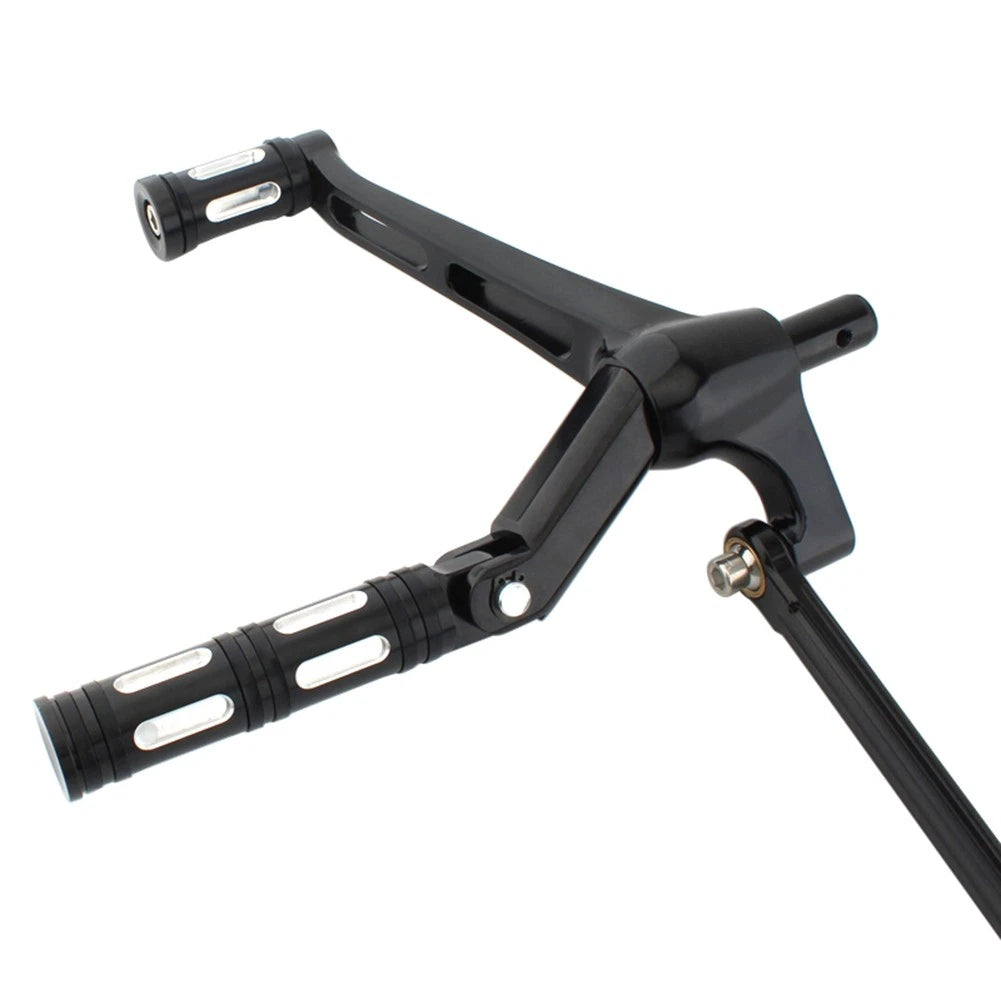 Black Driver Footrest Pedal Bracket Set for Harley Night Rod VRSC Special (07-17)