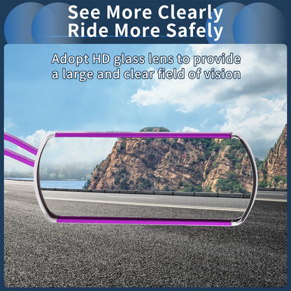 M8/M10 Motorcycle Rear View Mirrors Purple Metal 1 Set