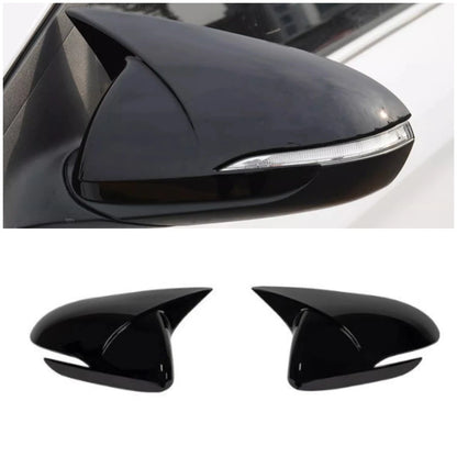 ABS Black Ox Horn Rearview Mirror Lid Cover Trim for Hyundai Elantra (2017-2020)