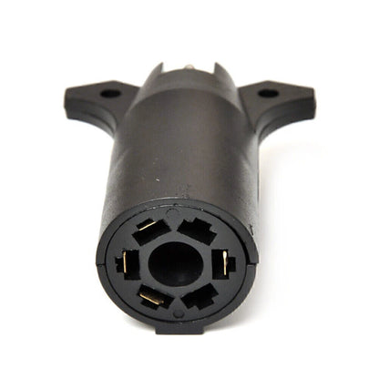 7 Way Round to 4 Pin Flat Trailer Light Adapter for RV - Boat Connector