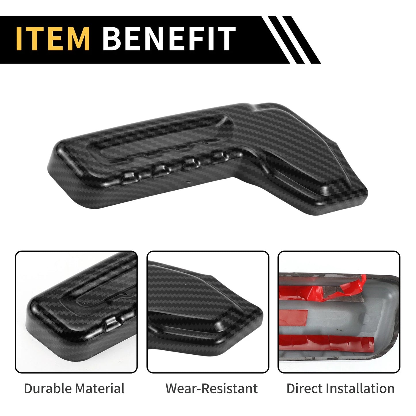 Carbon Fiber Seat Adjustment Button Cover Trim for Jeep Gladiator (2019-2023)