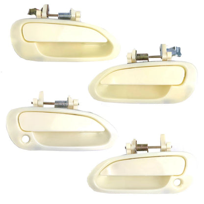 Exterior Outer Door Handle Beige Set 4 Fits Honda Accord CG 4D Sedan 1998-02 D06