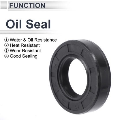 Oil Seal 28x52x12mm Rotary Shaft Seal Black 5 Pcs for Make Model