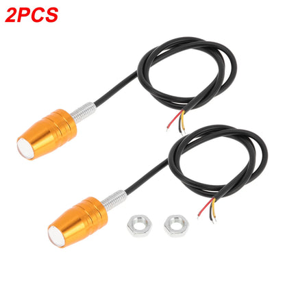 2 x License Plate Light Led Tag Lamp for Car Motorcycle Waterproof Yellow