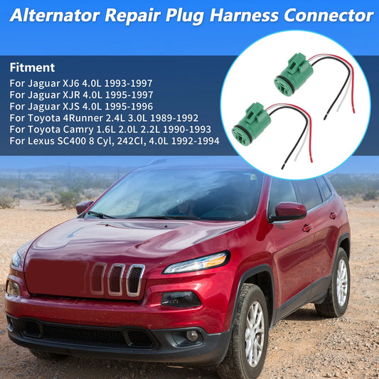 2 x Alternator Repair Plug Harness Connectors for Toyota Honda (2000-2023)