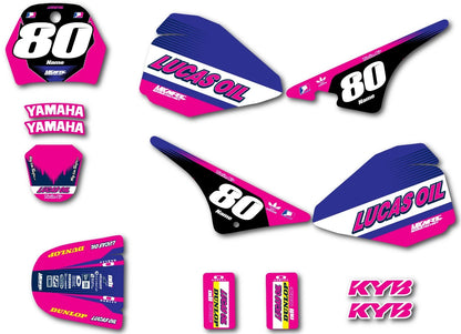 Active Pink Graphic Kit Decals for YAMAHA PW Pee Wee 80