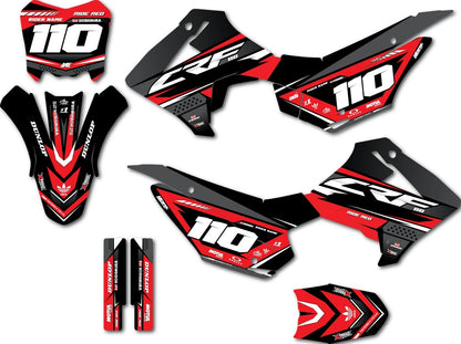 Custom Graphics Full Kit for Honda CRF 110 (2013-2018) Collide Style Stickers
