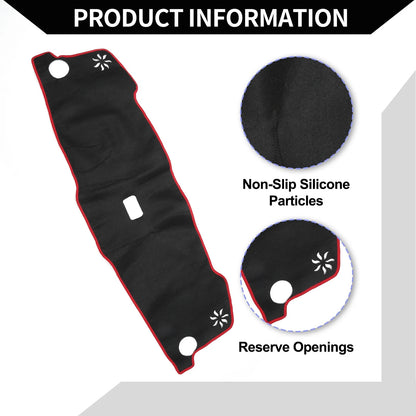 Dashboard Cover Mat for Honda Vezel RV3-RV6 (2021-2024) Protector Black Red
