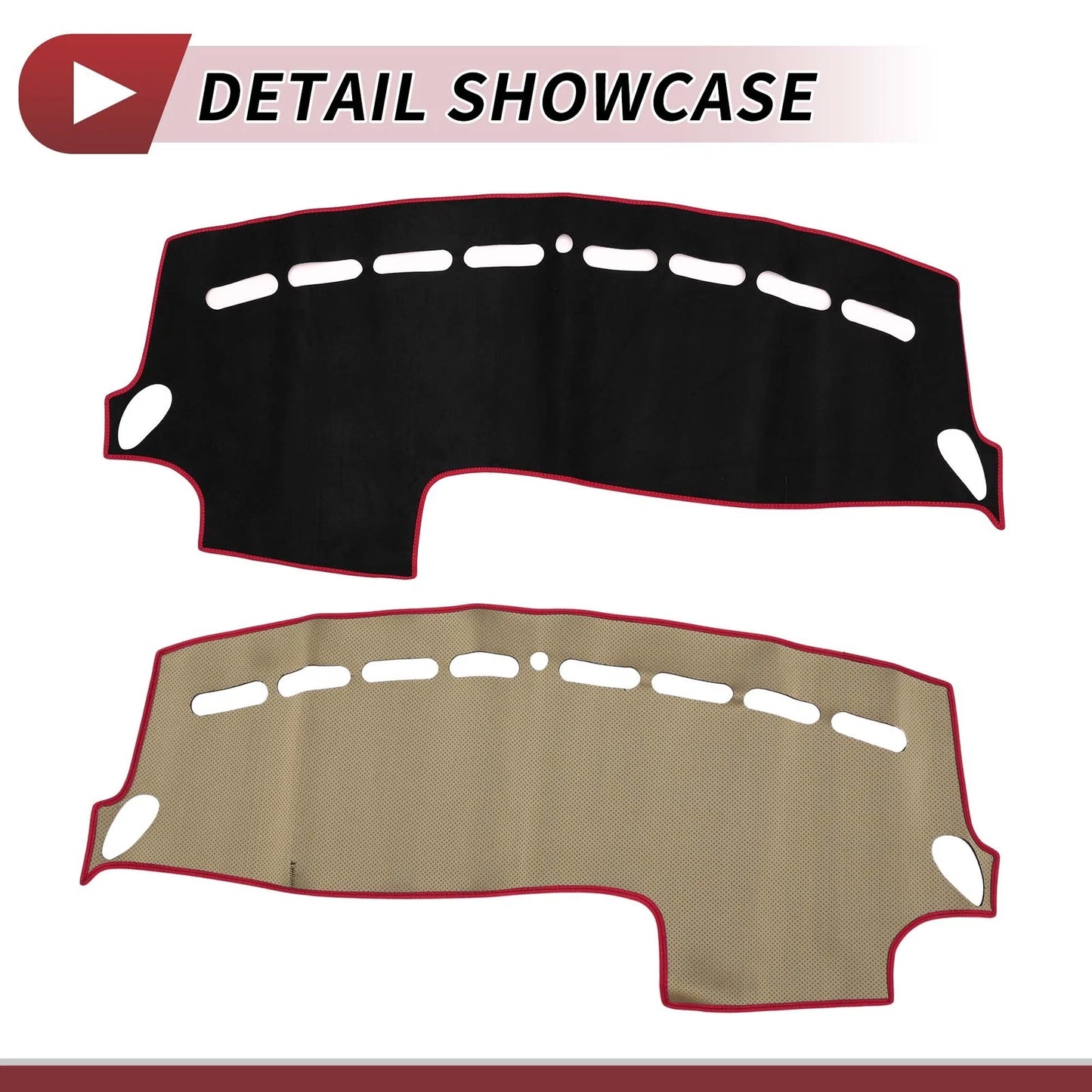Dashboard Cover Mat for Volvo V40 2013-2017 Sun Protector Pad Black Red