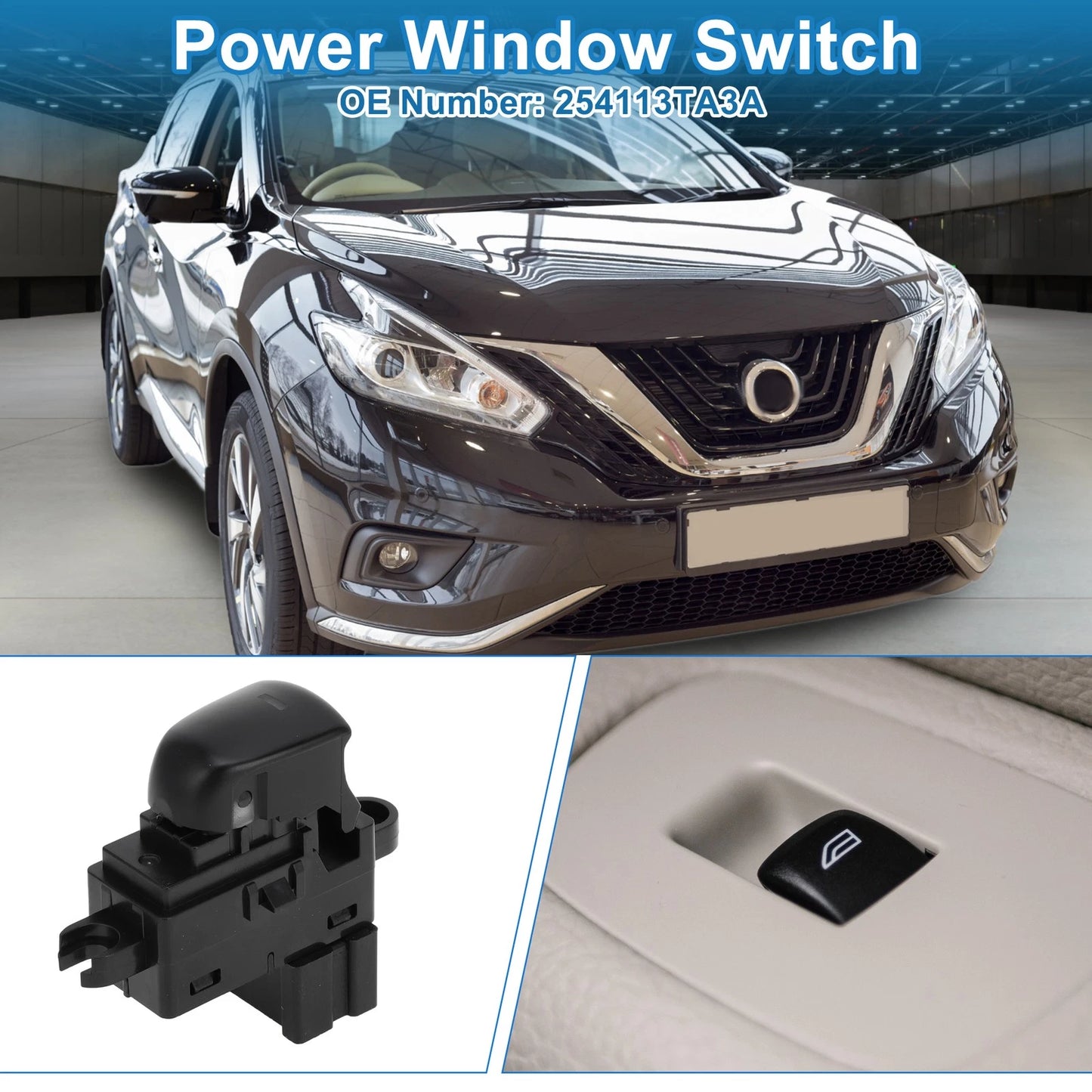 Rear Power Window Switch for Nissan Altima Murano Pathfinder (2002-2012)