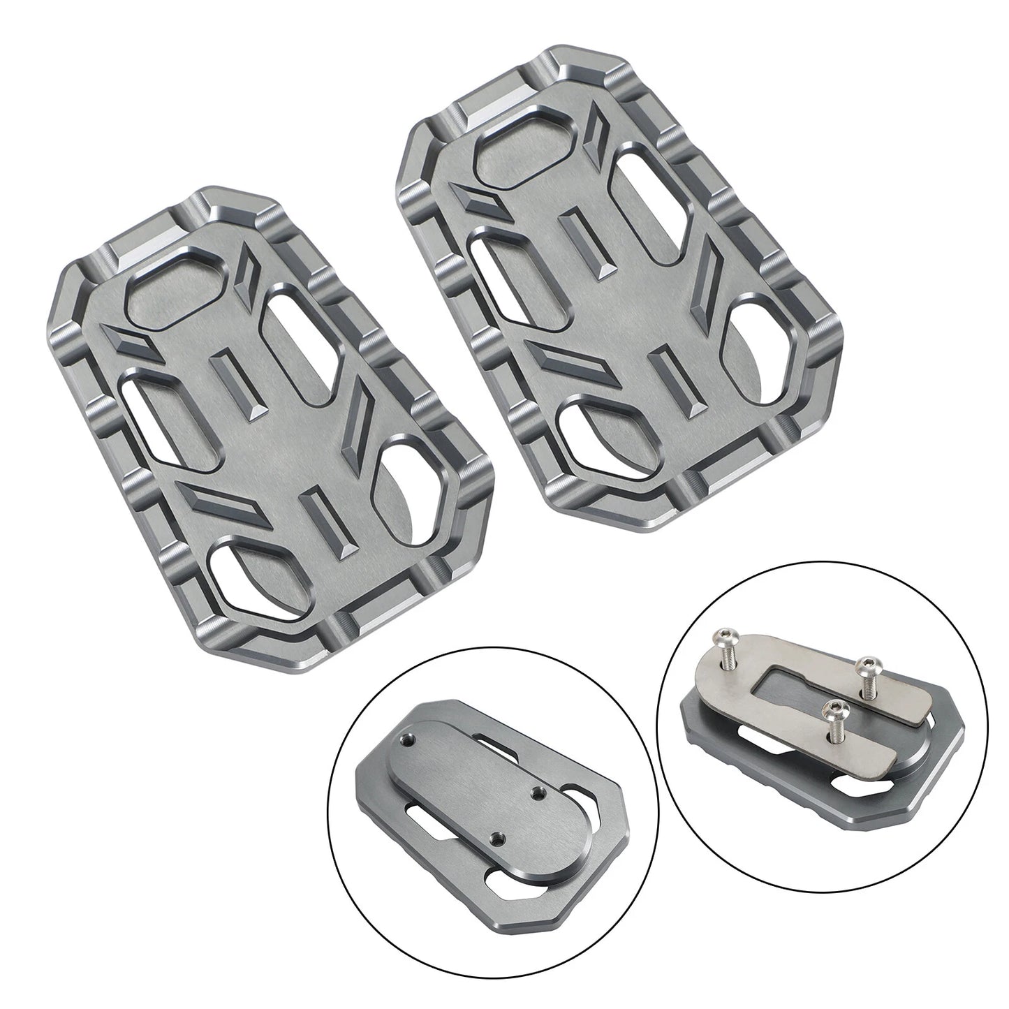 Enlarge Foot Pegs 2 x Silver for Triumph Scrambler Tiger (2017-2023)