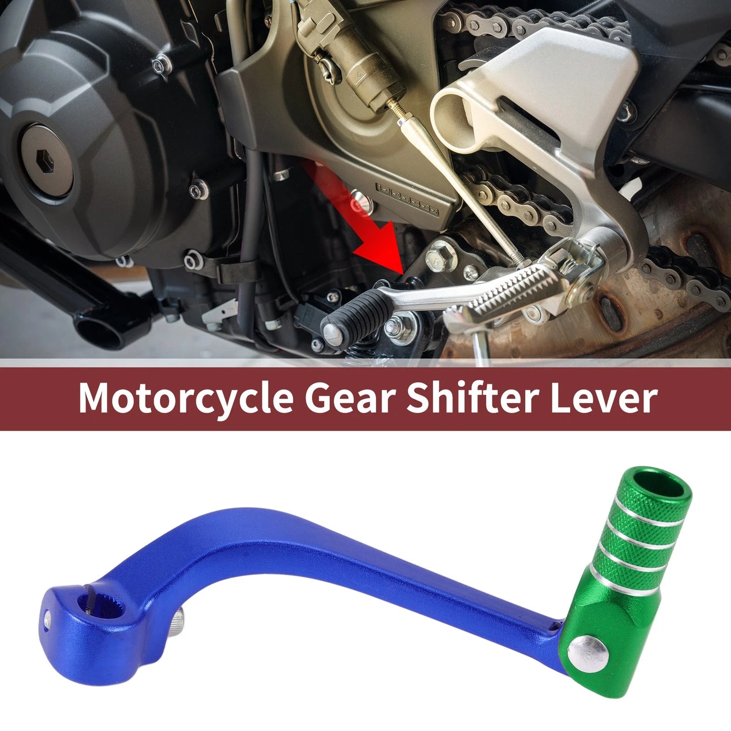 Folding Motorcycle Gear Shifter Lever for Honda CRF110F (2013-2018) Blue Green