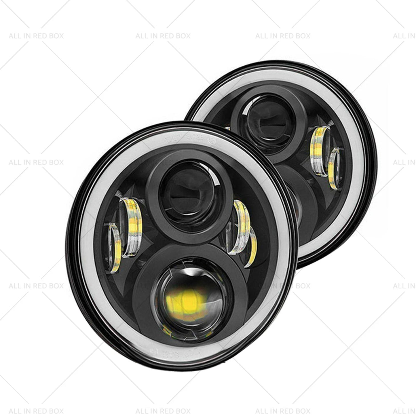 7" RGB Halo LED Headlights Projector Hi/Lo Beam for Jeep GQ