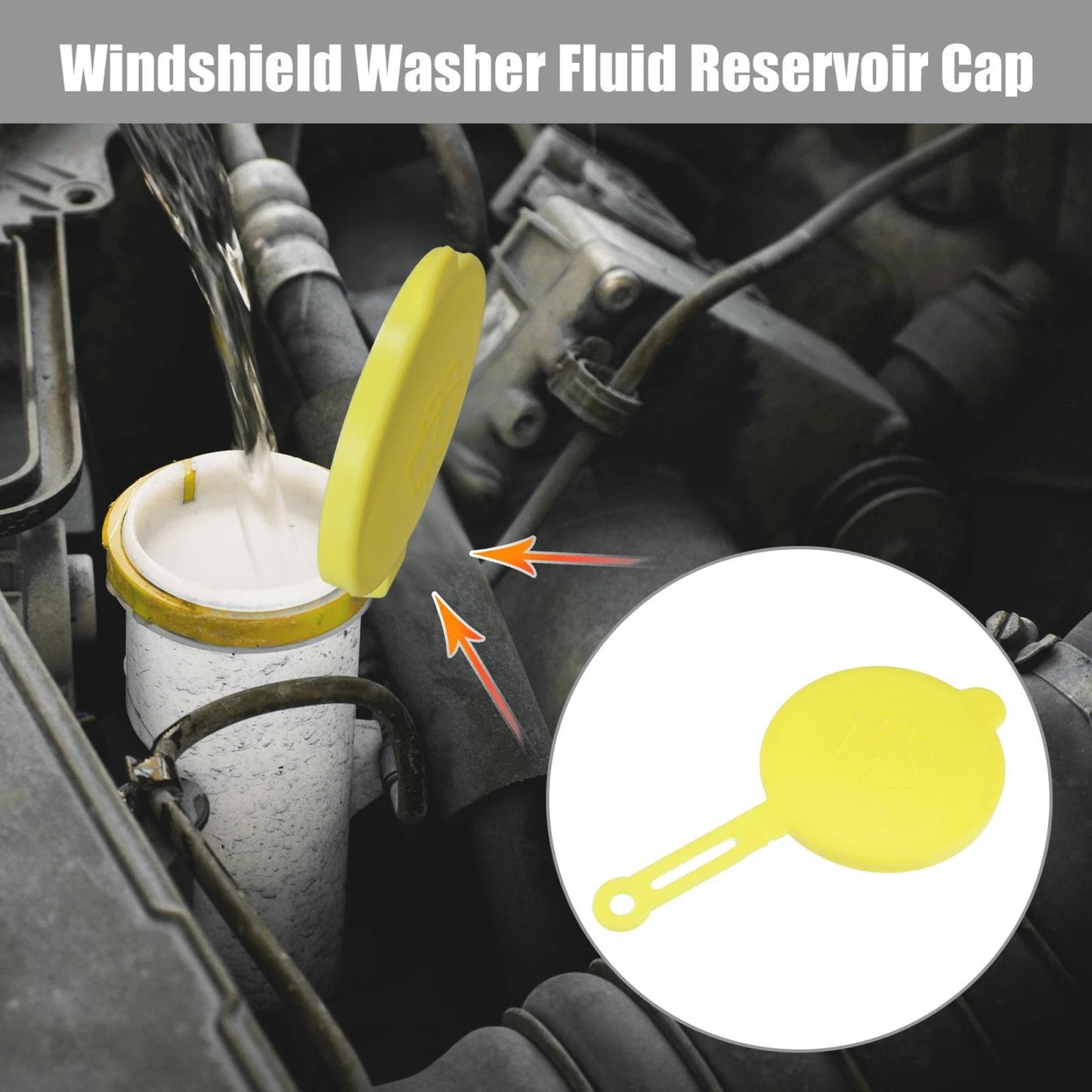 Wiper Washer Fluid Reservoir Cap Cover for Nissan Frontier (2005-2023)