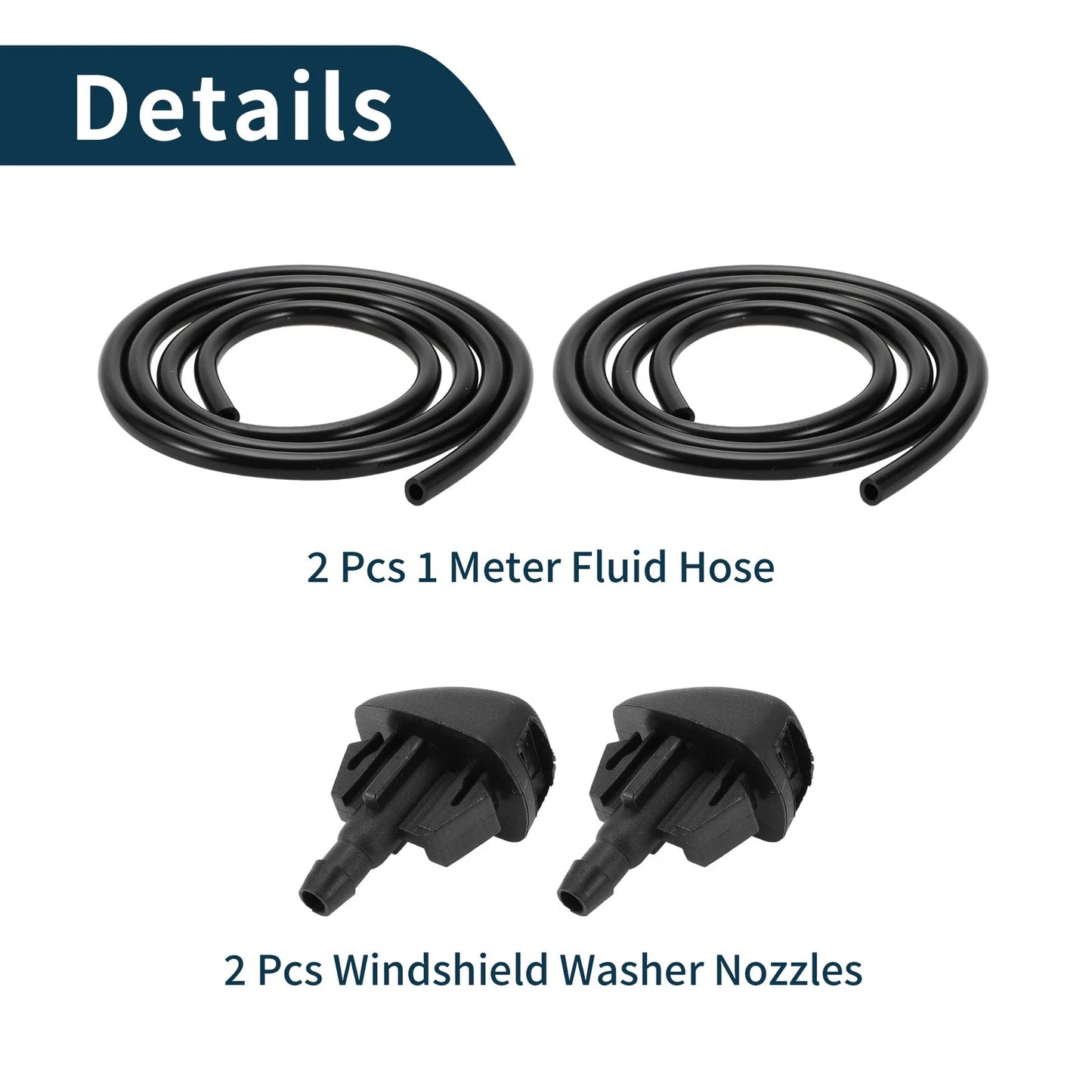 Windshield Washer Nozzle & Fluid Hose for Toyota (2010-2023)