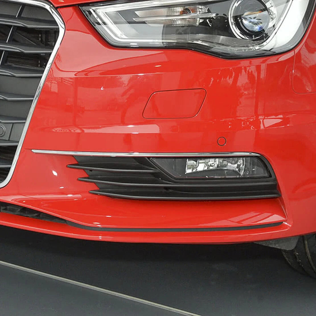 Left Front Bumper Fog Light Grill Cover for Audi A3 Sedan (2015-2016)