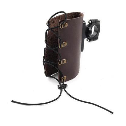 Universal Motorcycle Cup Holder for Harley - Dark Brown