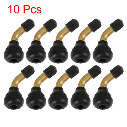 Tire Valve Stem / 10pcs / 120 Degree Snap-in Rubber Base for Car/Motorcycle