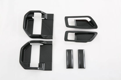 Door Handle Bowl Inner Cover Trim for 2021-2023 Toyota Sienna 6 x Carbon Fiber
