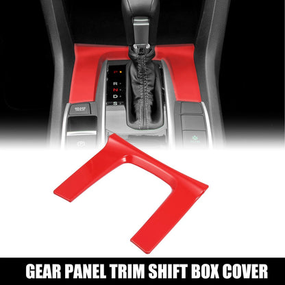 Gear Panel Trim Shift Box Cover for Honda Civic 2016-2021 - Red Interior Decor