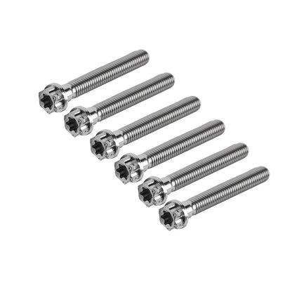 6pcs M10x55mm Titanium Torx Head Flange Bolts for Motorcycle Bike
