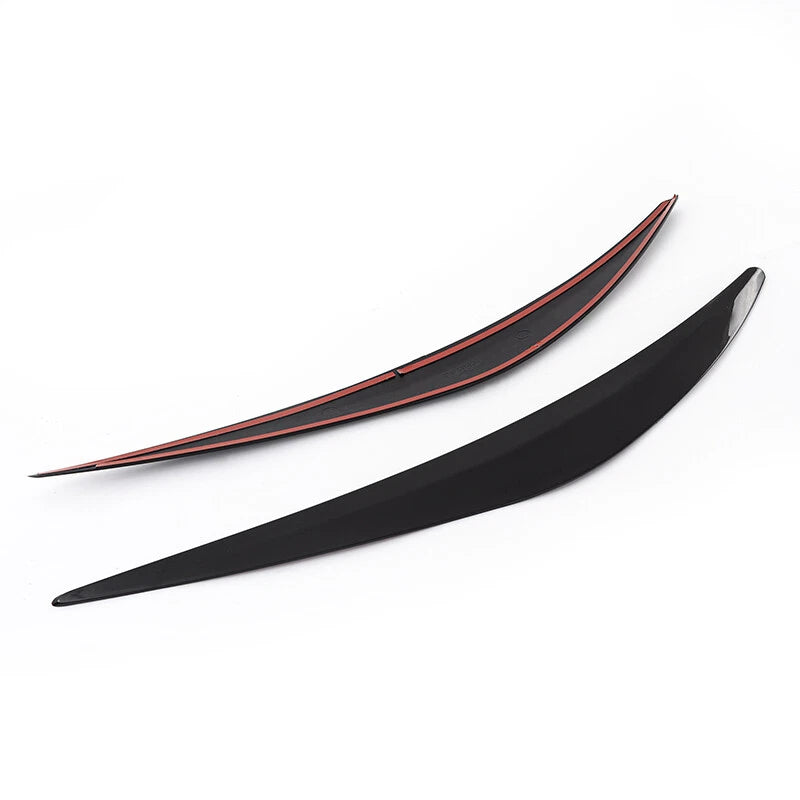 2 x Headlight Eyelid Trim Covers Glossy Black for INFINITI Q50 (2014-2022)
