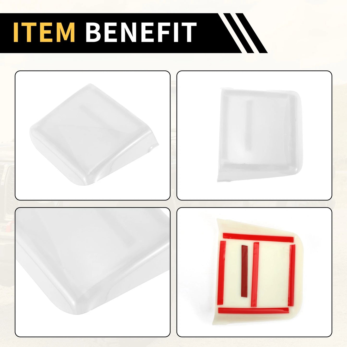 Tail Light Side Cover Trim for Jeep Wrangler JL JLU (2018-2024) White