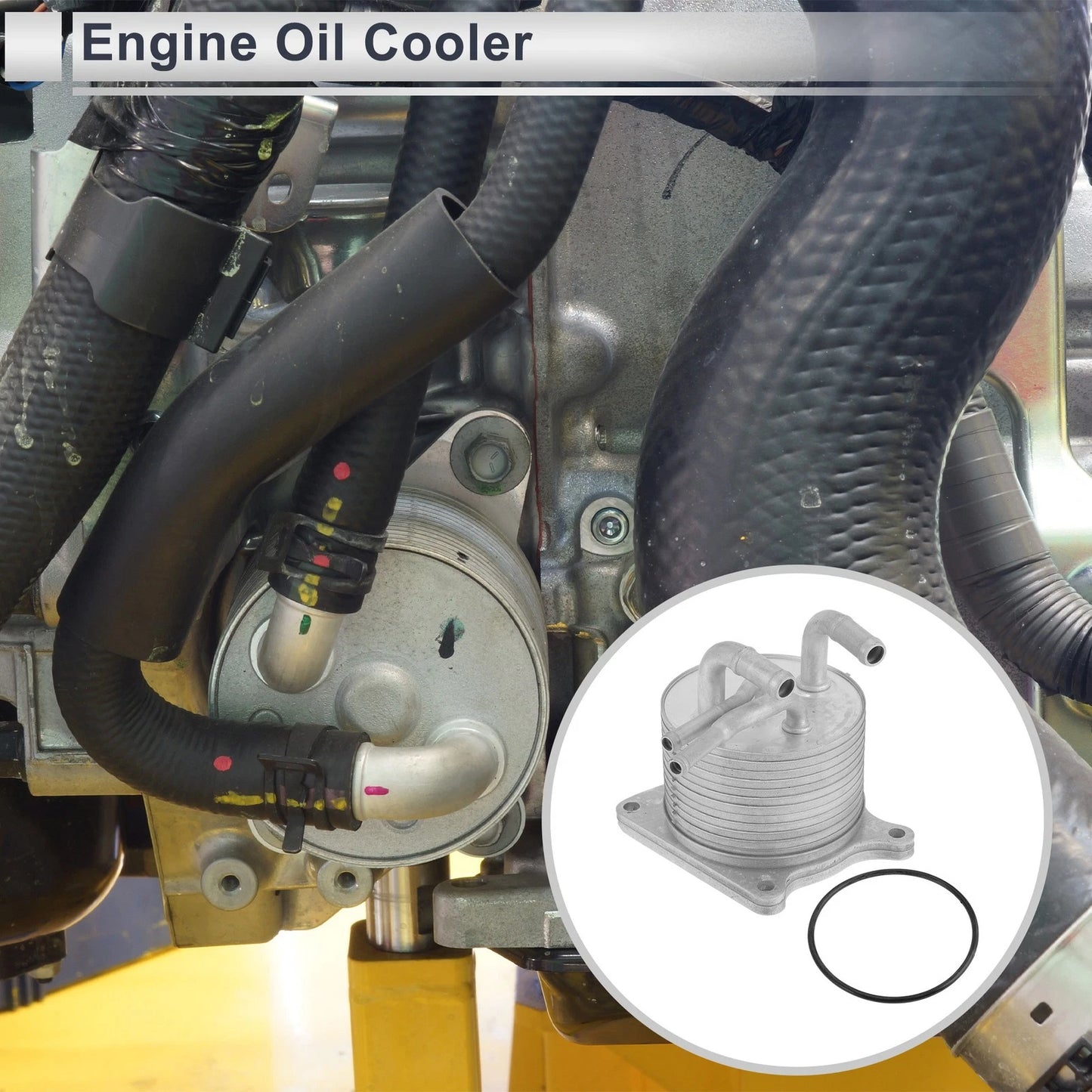 Engine Oil Cooler for Mitsubishi (2920A141) with O-ring Seals