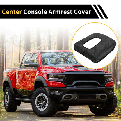 Center Console Cover for GMC Microfiber Leather Diamond Grid Grey